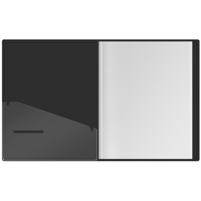 Папка с 10 вкладышами Berlingo "Soft Touch" А4, 17мм, 700мкм, черная, с внутр. карманом