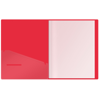 Папка с 10 вкладышами Berlingo "Soft Touch" А4, 17мм, 700мкм, красная, с внутр. карманом