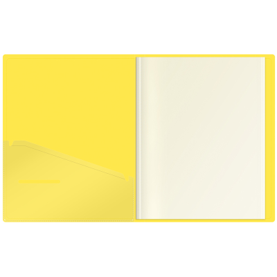 Папка с 10 вкладышами Berlingo "Soft Touch" А4, 17мм, 700мкм, желтая, с внутр. карманом