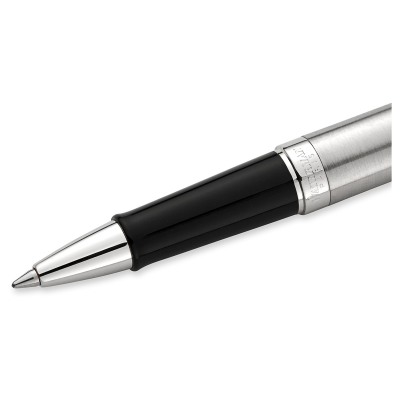 Ручка-роллер Waterman "Hemisphere Stainless Steel PT" черная, 0,8мм, подарочная упаковка
