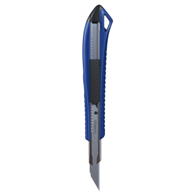 Нож канцелярский 9мм Berlingo "Razzor 200", auto-lock, металл. направл., синий, европодвес