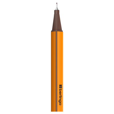 Ручка капиллярная Berlingo "Rapido" коричневая, 0,4мм, трехгранная