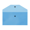 Папка-конверт на кнопке СТАММ С6+, 150мкм, пластик, прозрачная, синяя