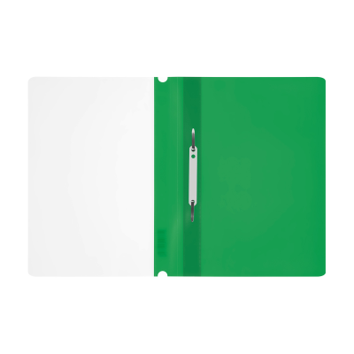 Папка-скоросшиватель пластик. СТАММ А4, 160мкм, зеленая с прозр. верхом